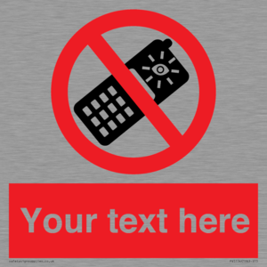 Custom No camera phones Sign